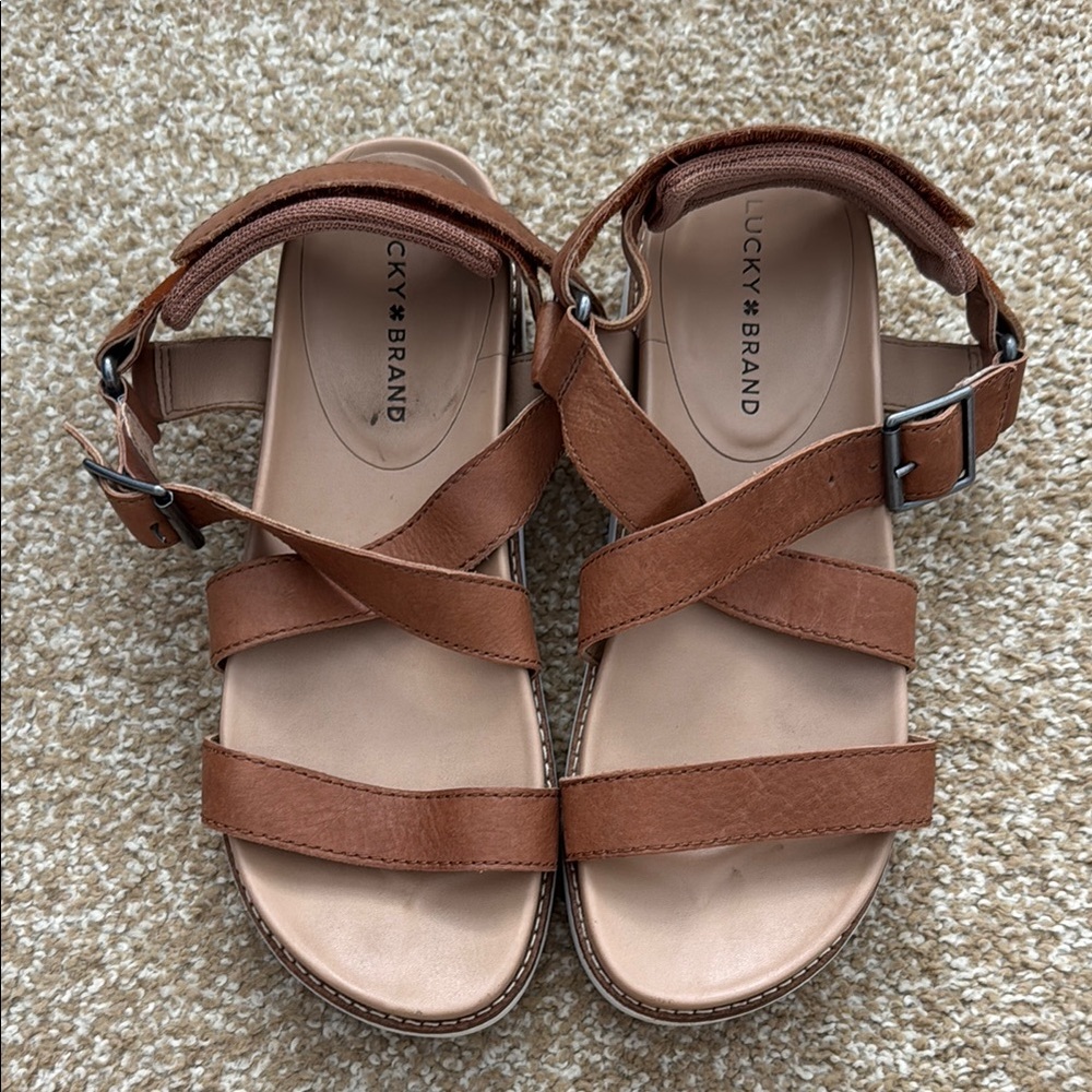 Lucky Brand Tan Strappy Sandals